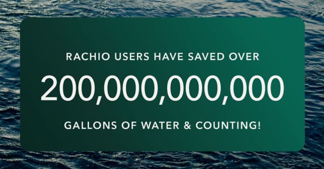 Rachio users have saved over 200 billion gallons of water and counting